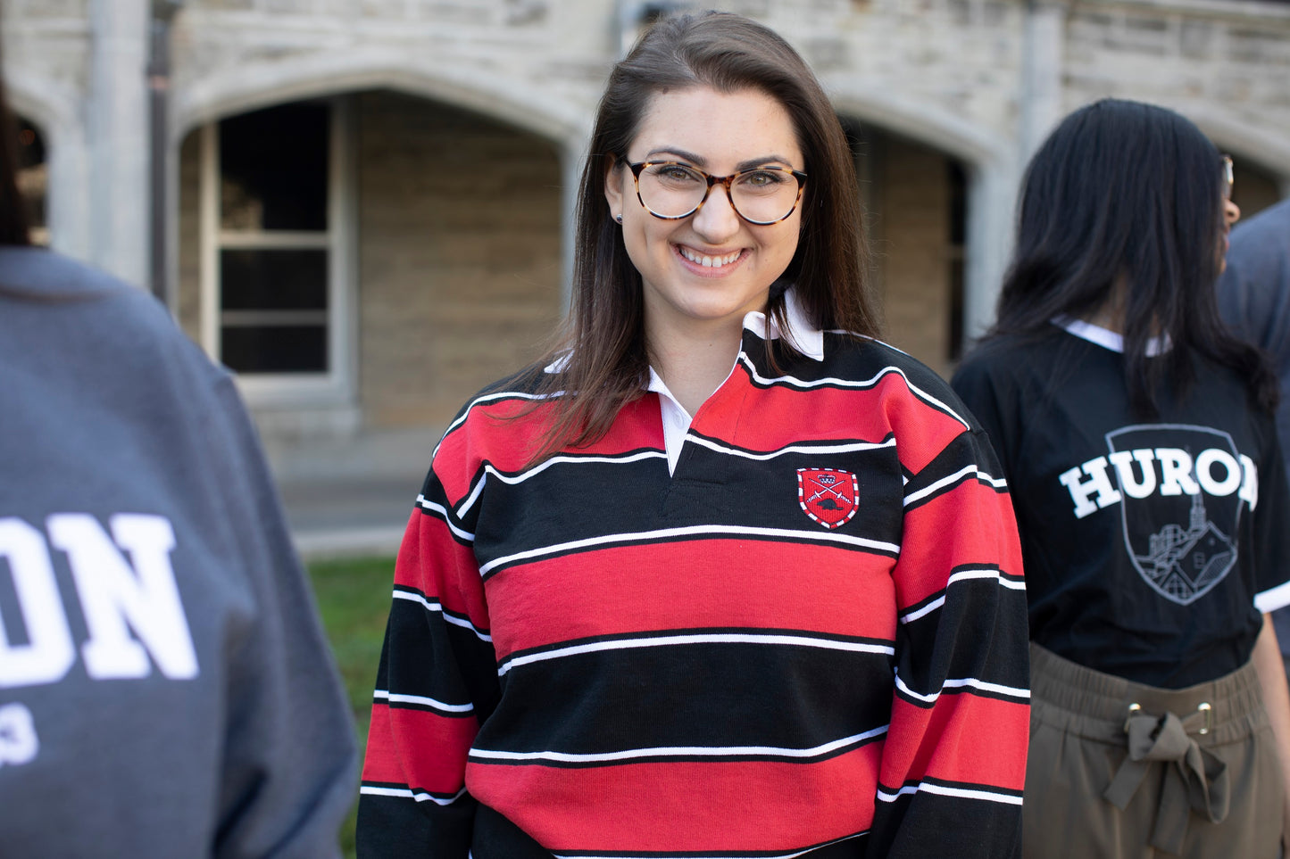 Sale: Rugby Sweatshirt - Red and Black Striped